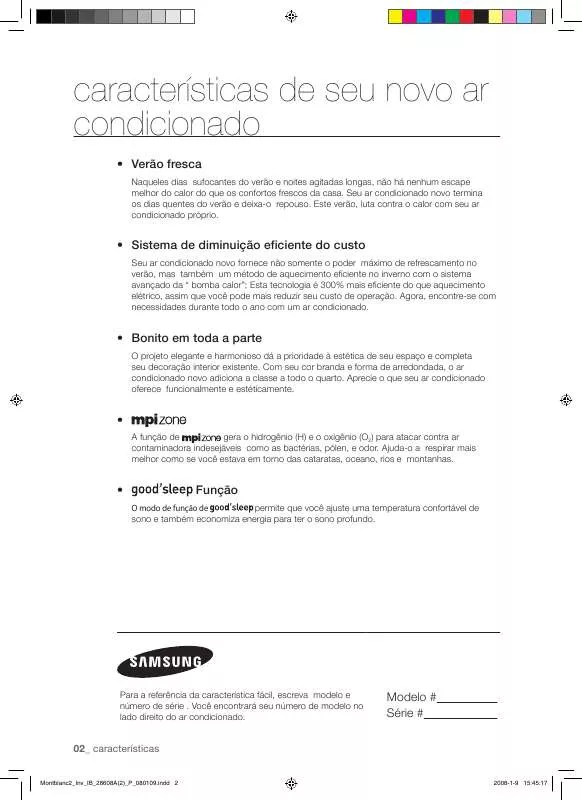 Mode d'emploi SAMSUNG AQV18AWAX