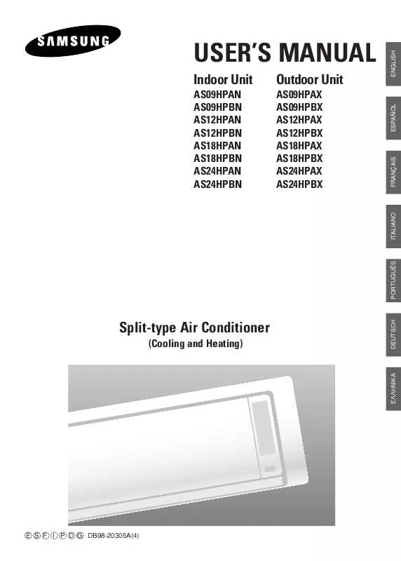 Mode d'emploi SAMSUNG AS12HPBX