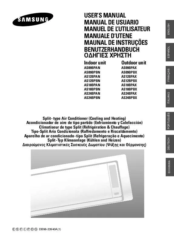 Mode d'emploi SAMSUNG AS18BPA