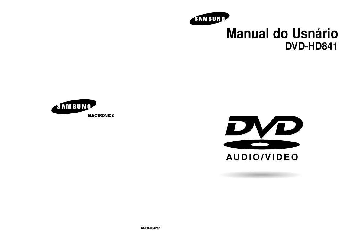 Mode d'emploi SAMSUNG DVD-HD841