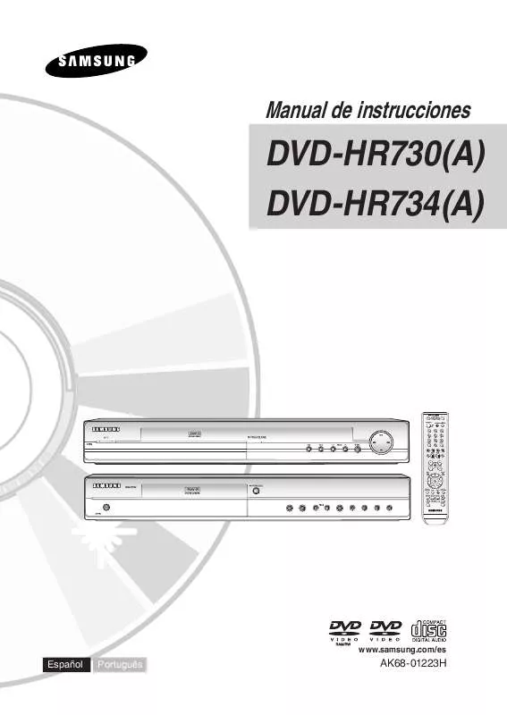 Mode d'emploi SAMSUNG DVD-HR734A