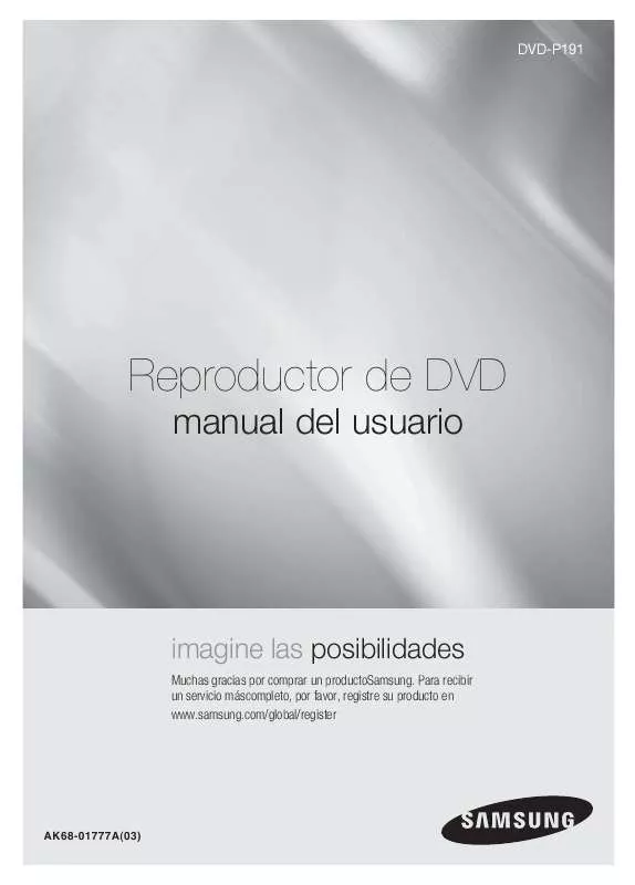 Mode d'emploi SAMSUNG DVD-P191