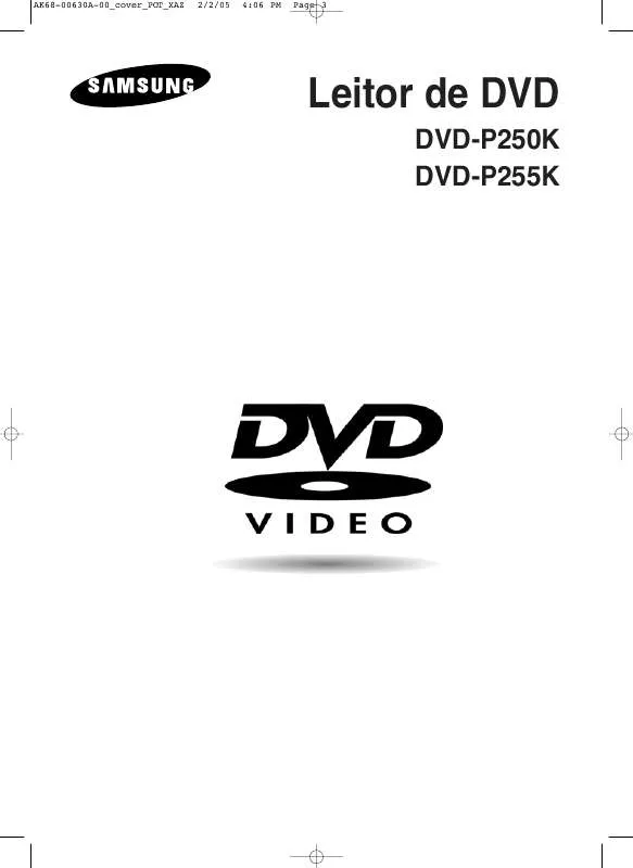 Mode d'emploi SAMSUNG DVD-P250K