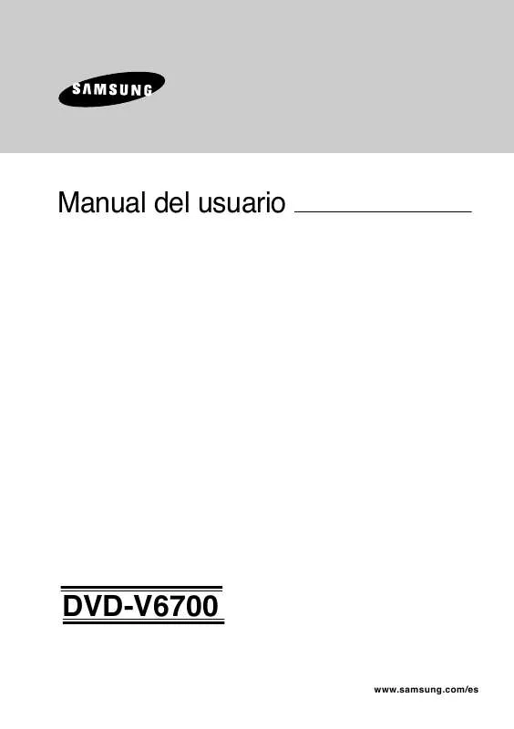 Mode d'emploi SAMSUNG DVD-V6700