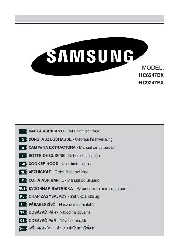 Mode d'emploi SAMSUNG HC6247BX