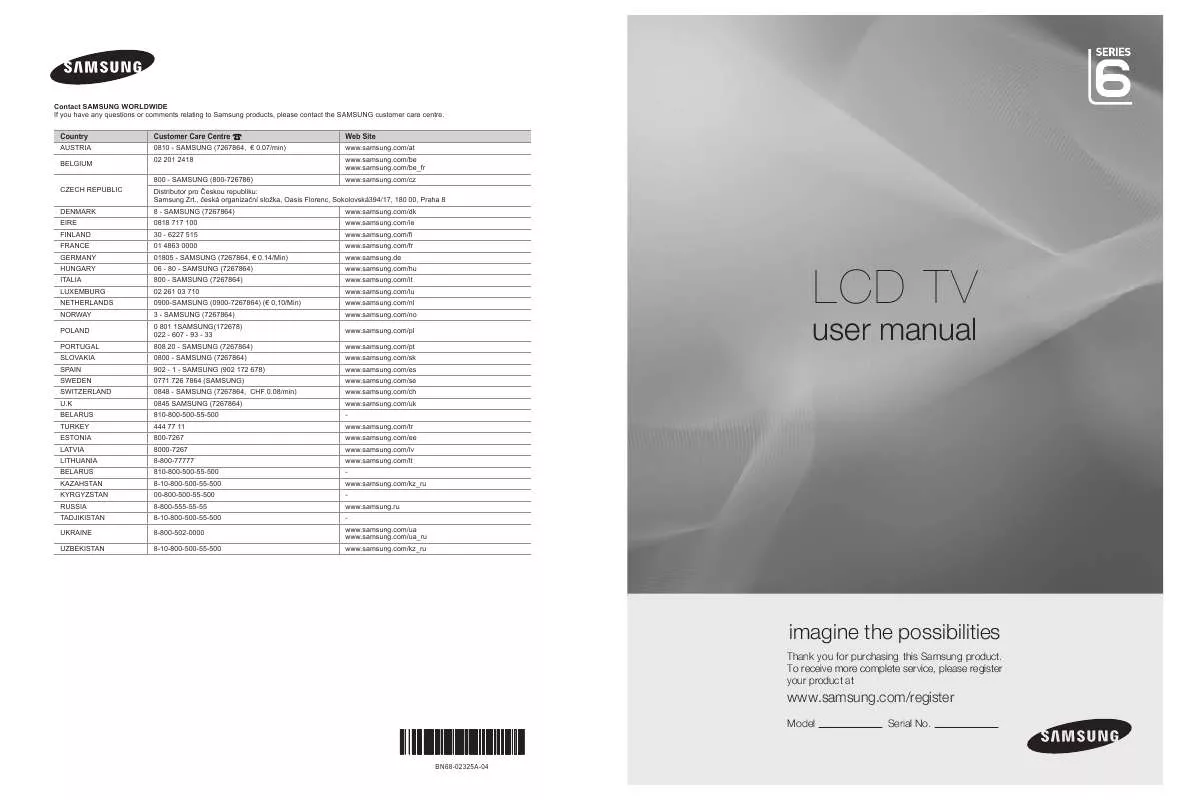 Mode d'emploi SAMSUNG LE46B650T2W