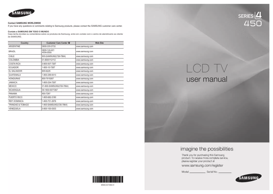 Mode d'emploi SAMSUNG LN26C450