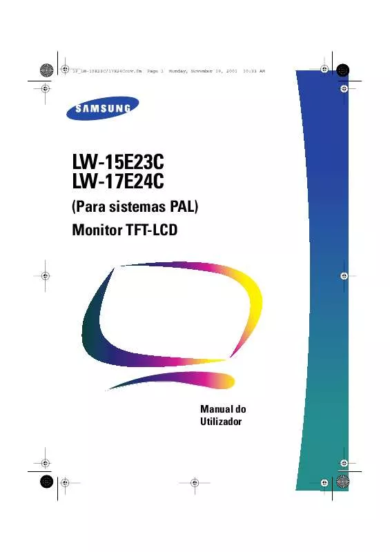 Mode d'emploi SAMSUNG LW15E23CX-SEC