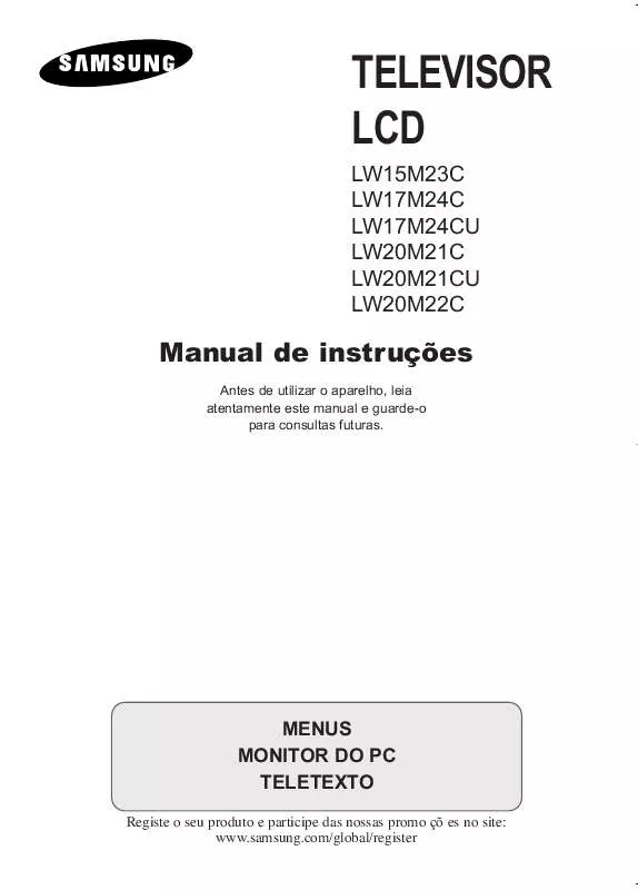 Mode d'emploi SAMSUNG LW15M23CP