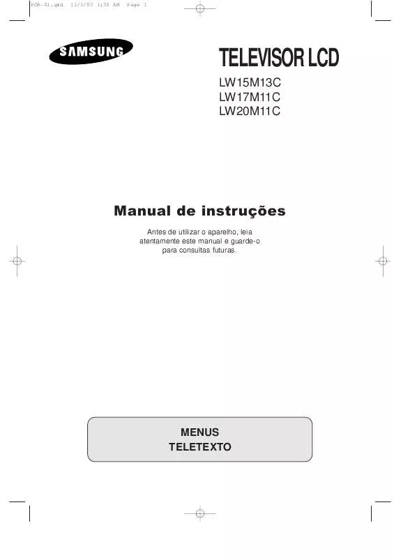 Mode d'emploi SAMSUNG LW17M11C