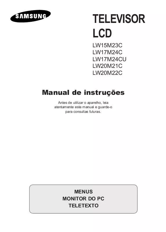 Mode d'emploi SAMSUNG LW17M24CU