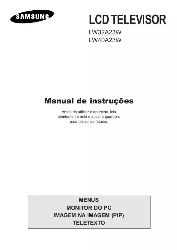 Mode d'emploi SAMSUNG LW32A23W