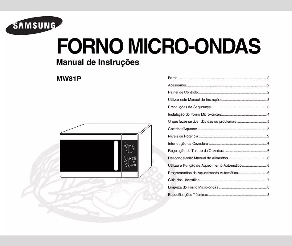 Mode d'emploi SAMSUNG MW81P