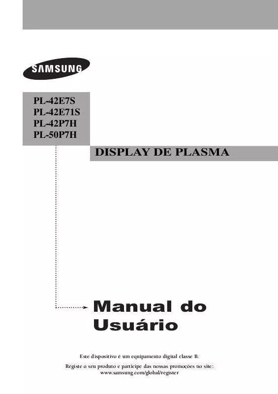 Mode d'emploi SAMSUNG PL-42P7H