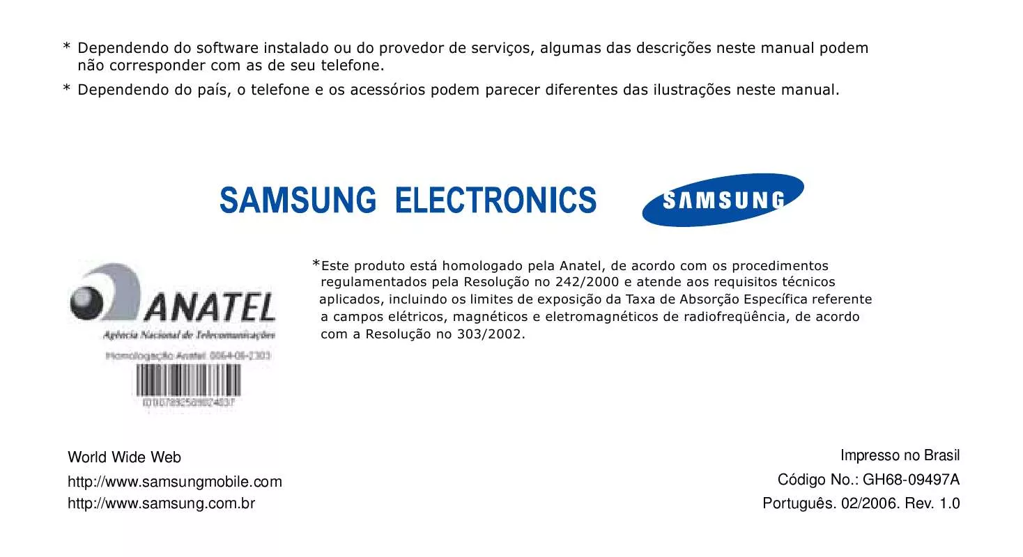 Mode d'emploi SAMSUNG SCH-A410