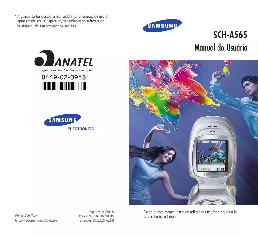 Mode d'emploi SAMSUNG SCH-A565