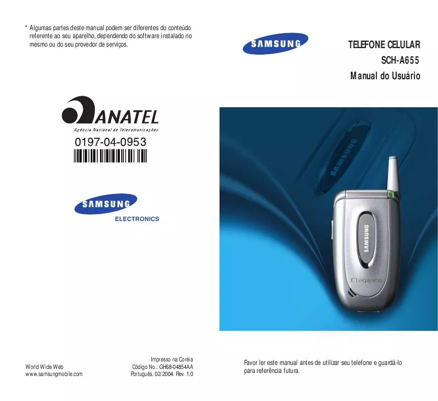 Mode d'emploi SAMSUNG SCH-A655