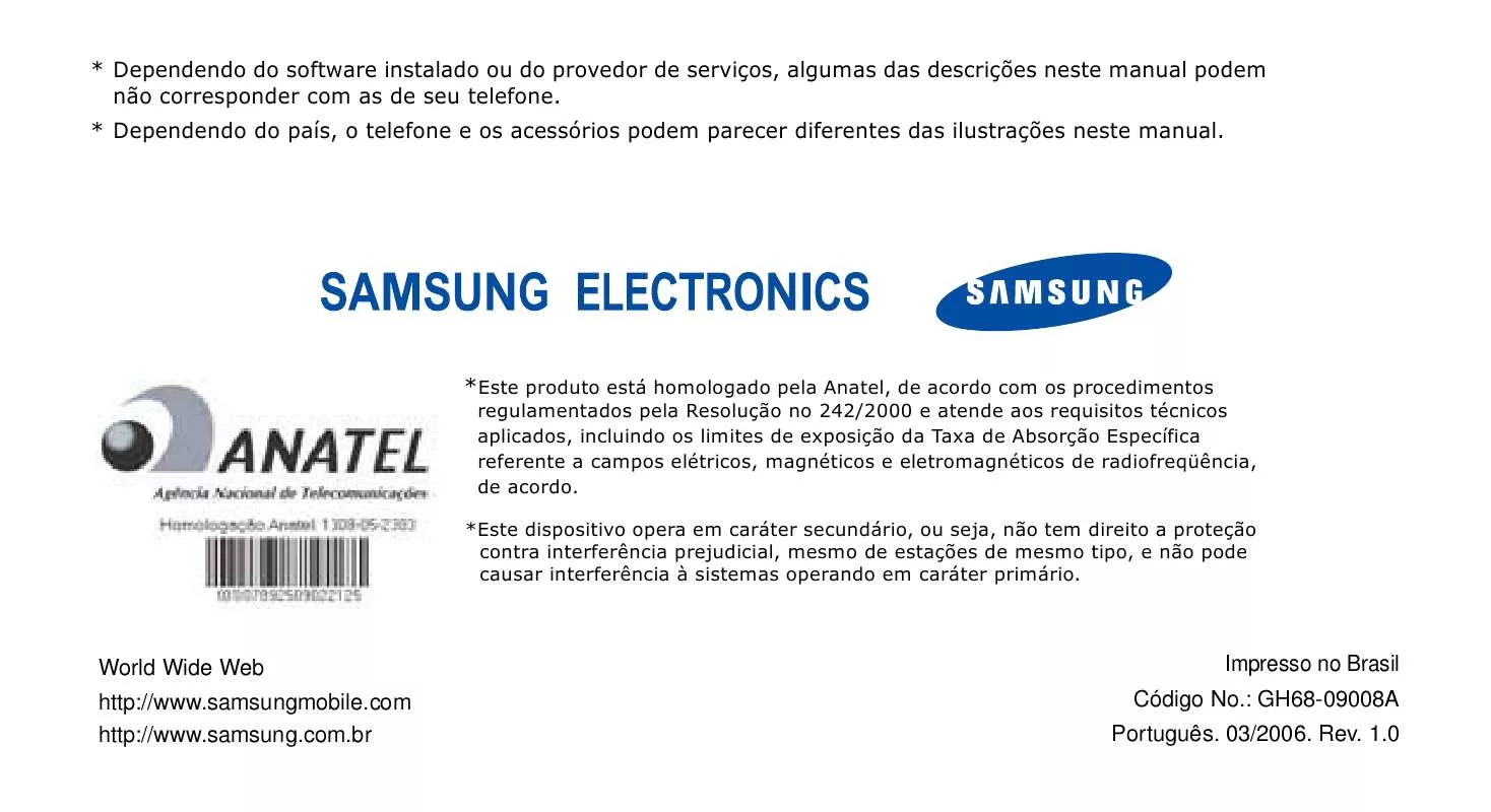 Mode d'emploi SAMSUNG SCH-A915