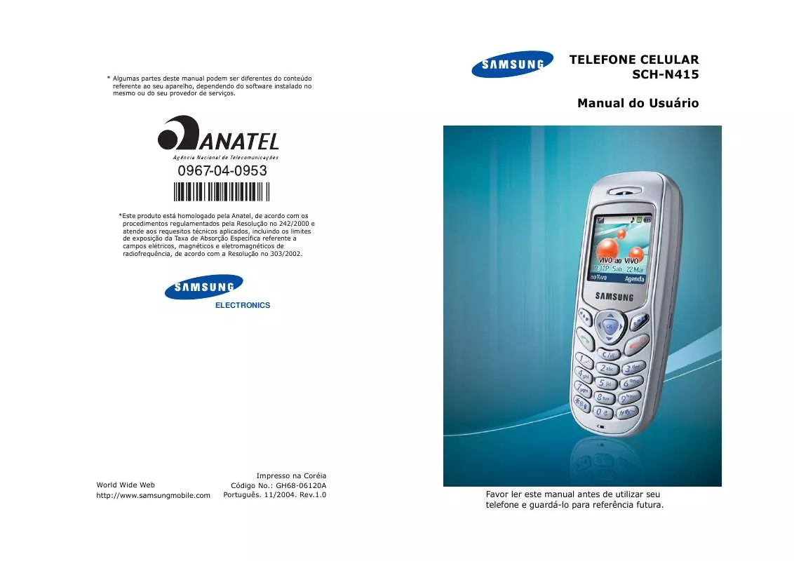 Mode d'emploi SAMSUNG SCH-N415S