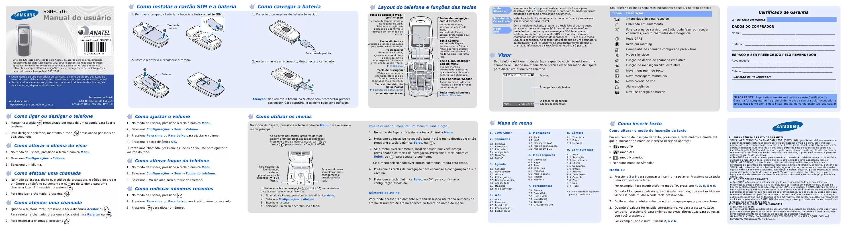 Mode d'emploi SAMSUNG SGH-C516