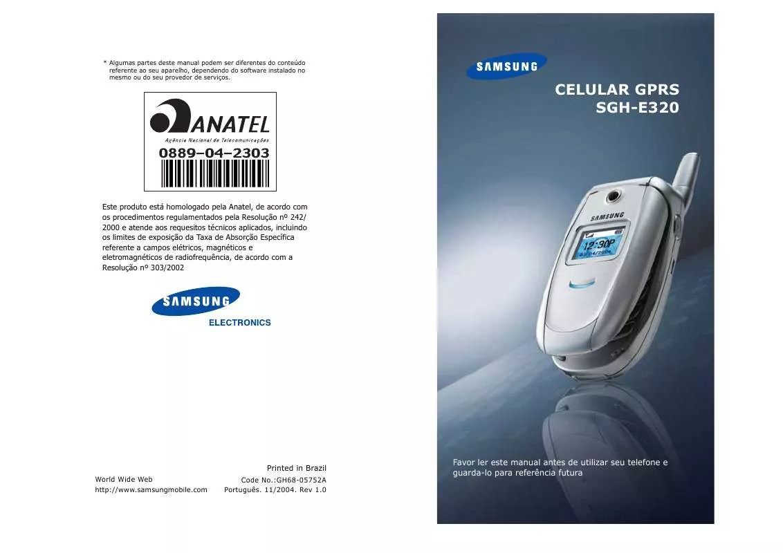 Mode d'emploi SAMSUNG SGH-E320