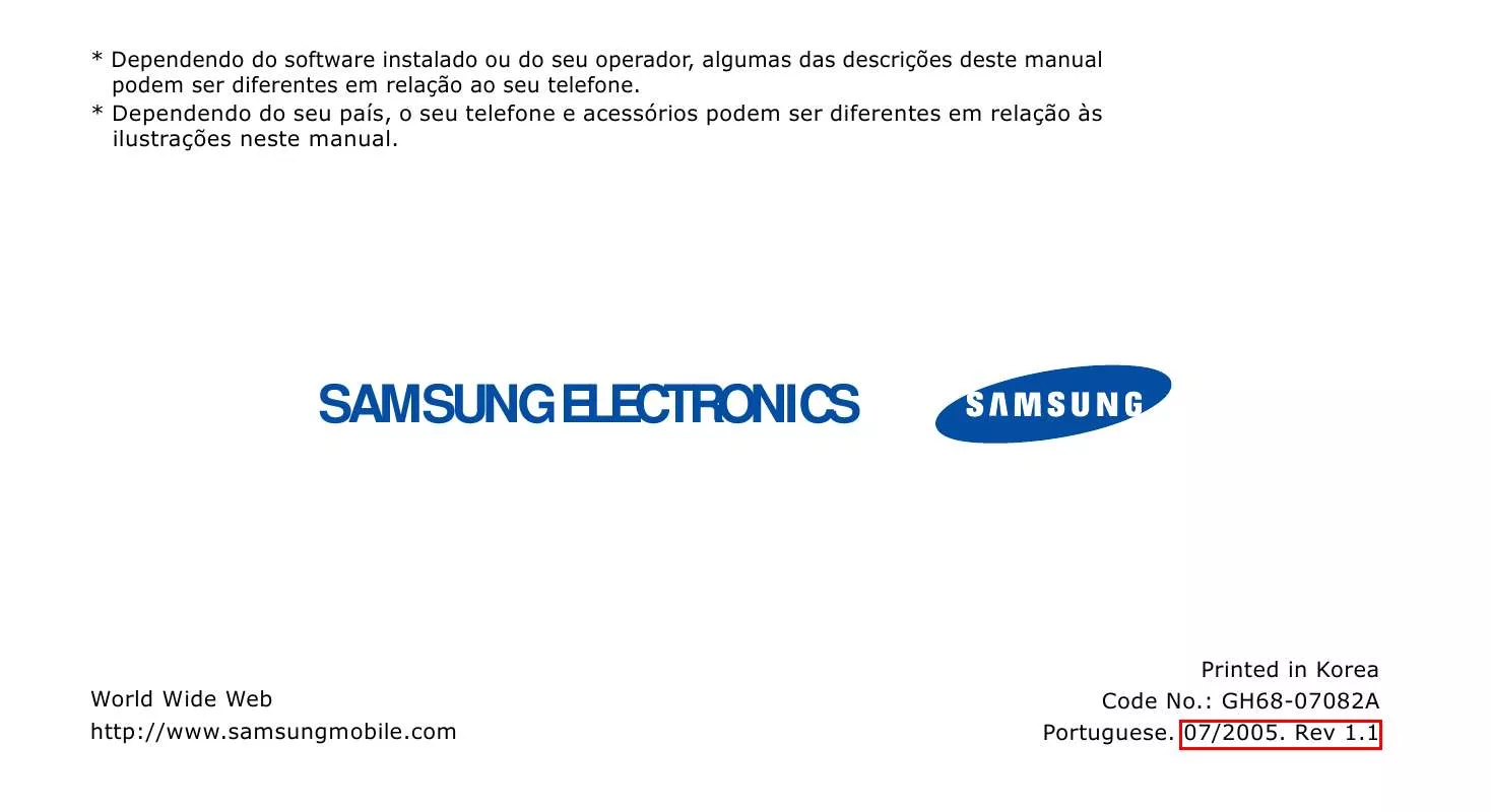 Mode d'emploi SAMSUNG SGH-E340