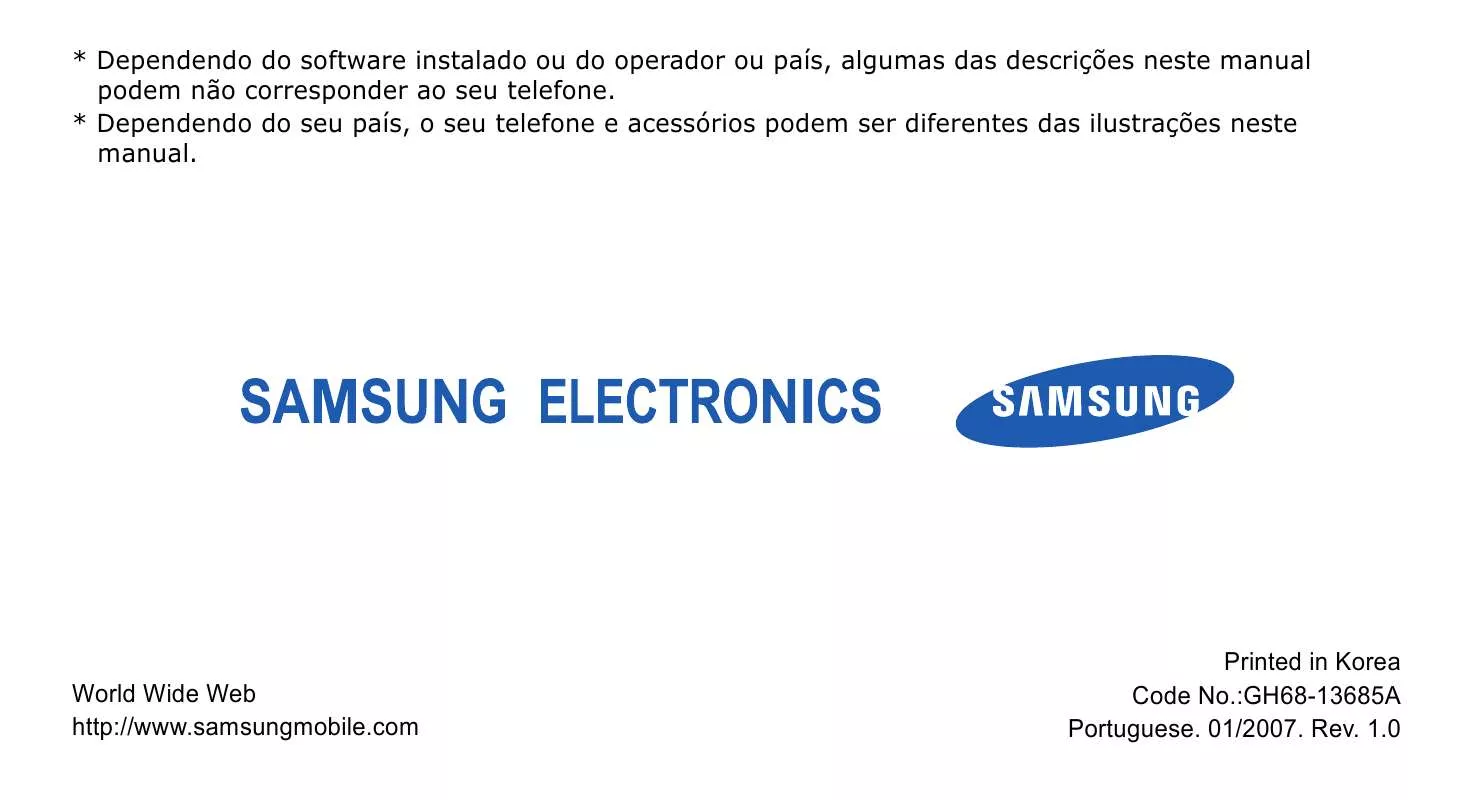 Mode d'emploi SAMSUNG SGH-E570