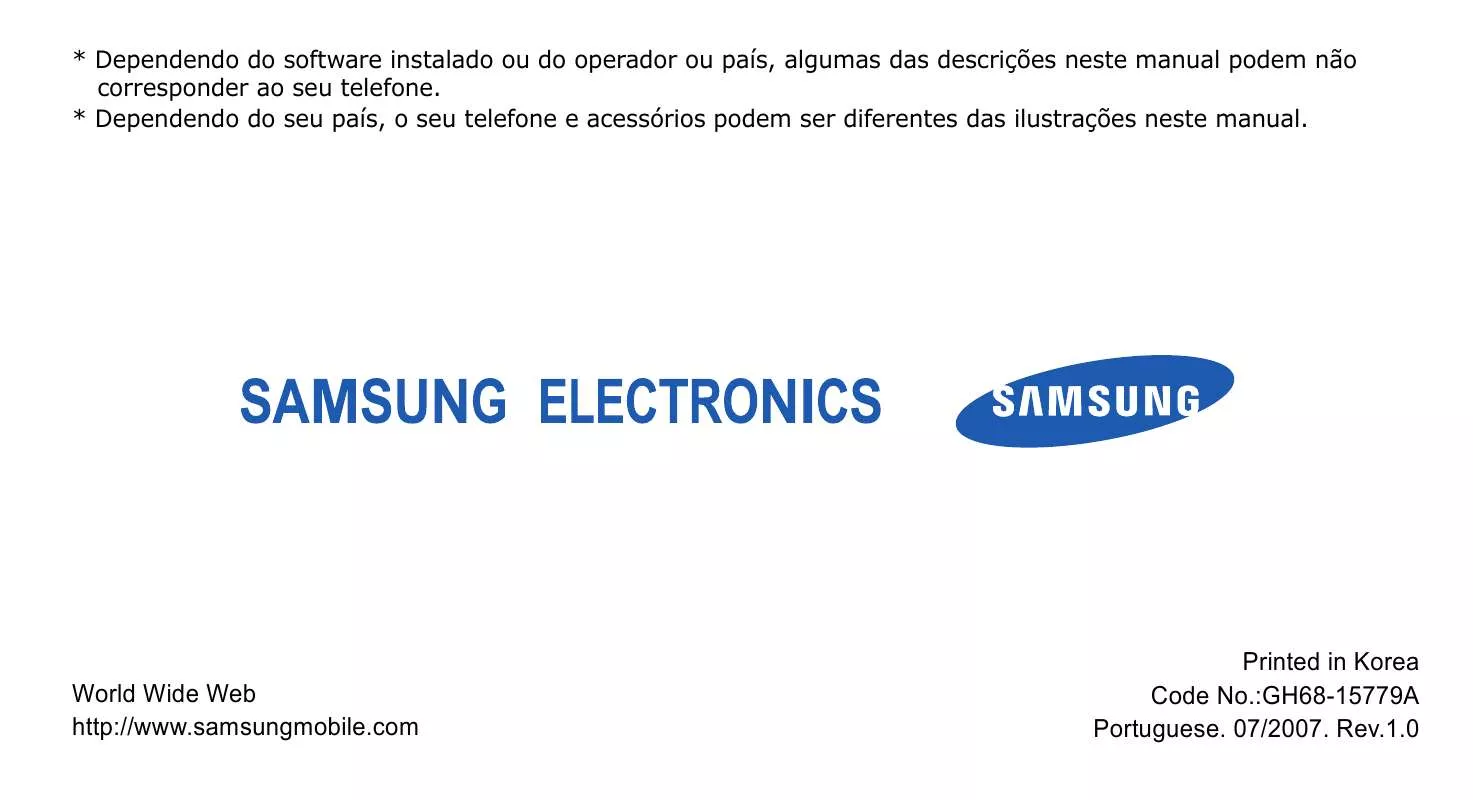 Mode d'emploi SAMSUNG SGH-E590