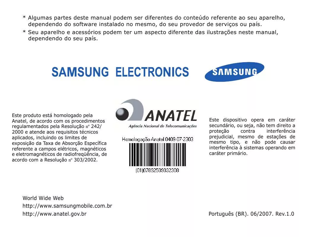 Mode d'emploi SAMSUNG SGH-I710