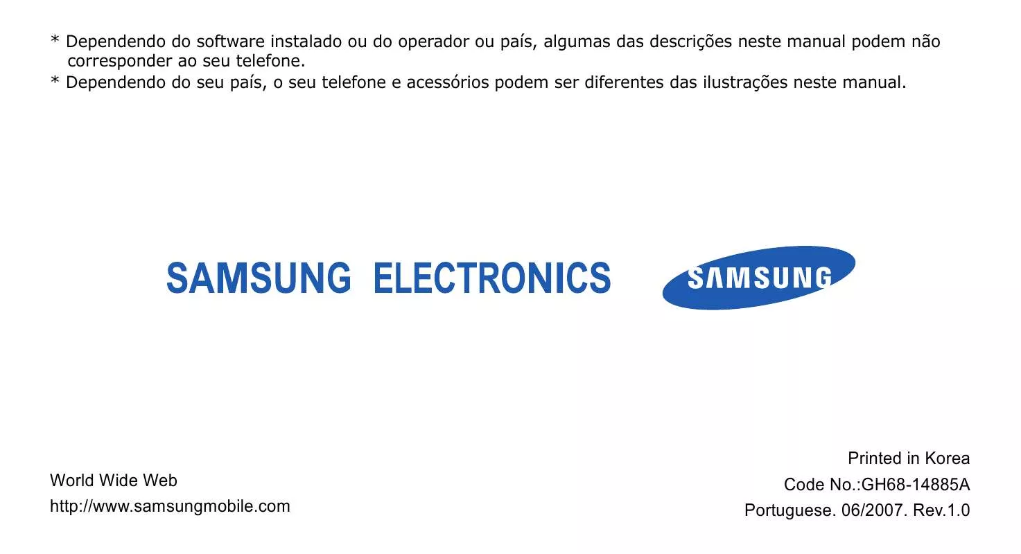 Mode d'emploi SAMSUNG SGH-J600