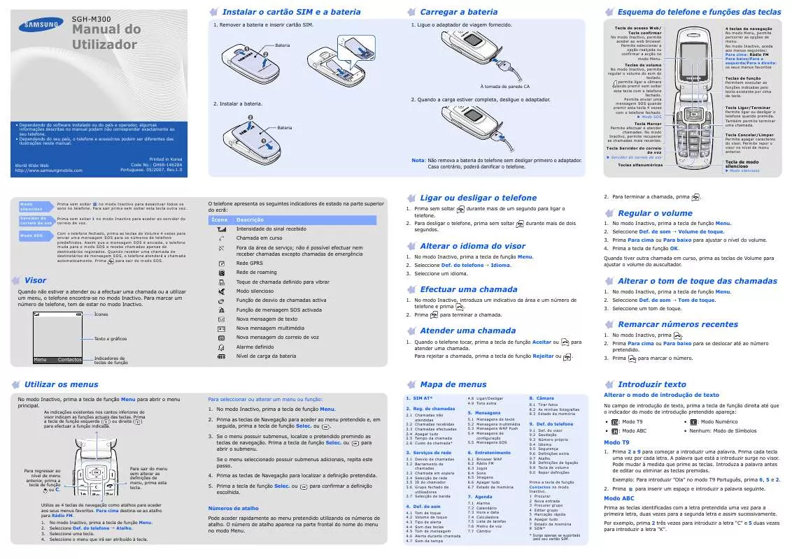 Mode d'emploi SAMSUNG SGH-M300