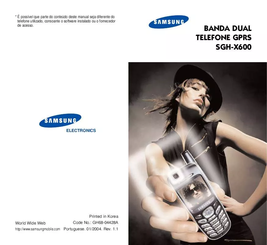 Mode d'emploi SAMSUNG SGH-X600