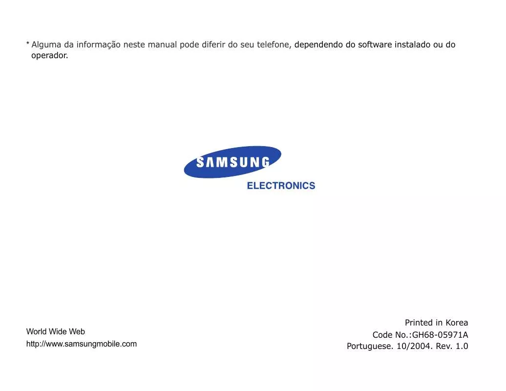 Mode d'emploi SAMSUNG SGH-Z105U