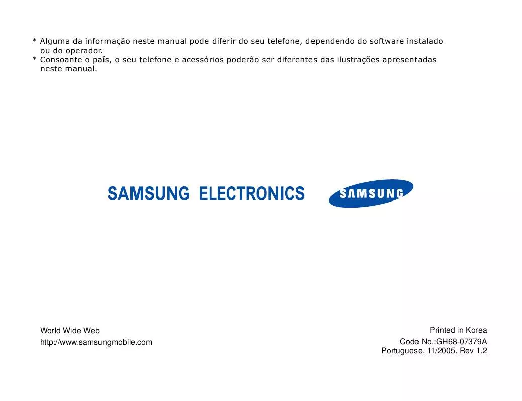 Mode d'emploi SAMSUNG SGH-Z300