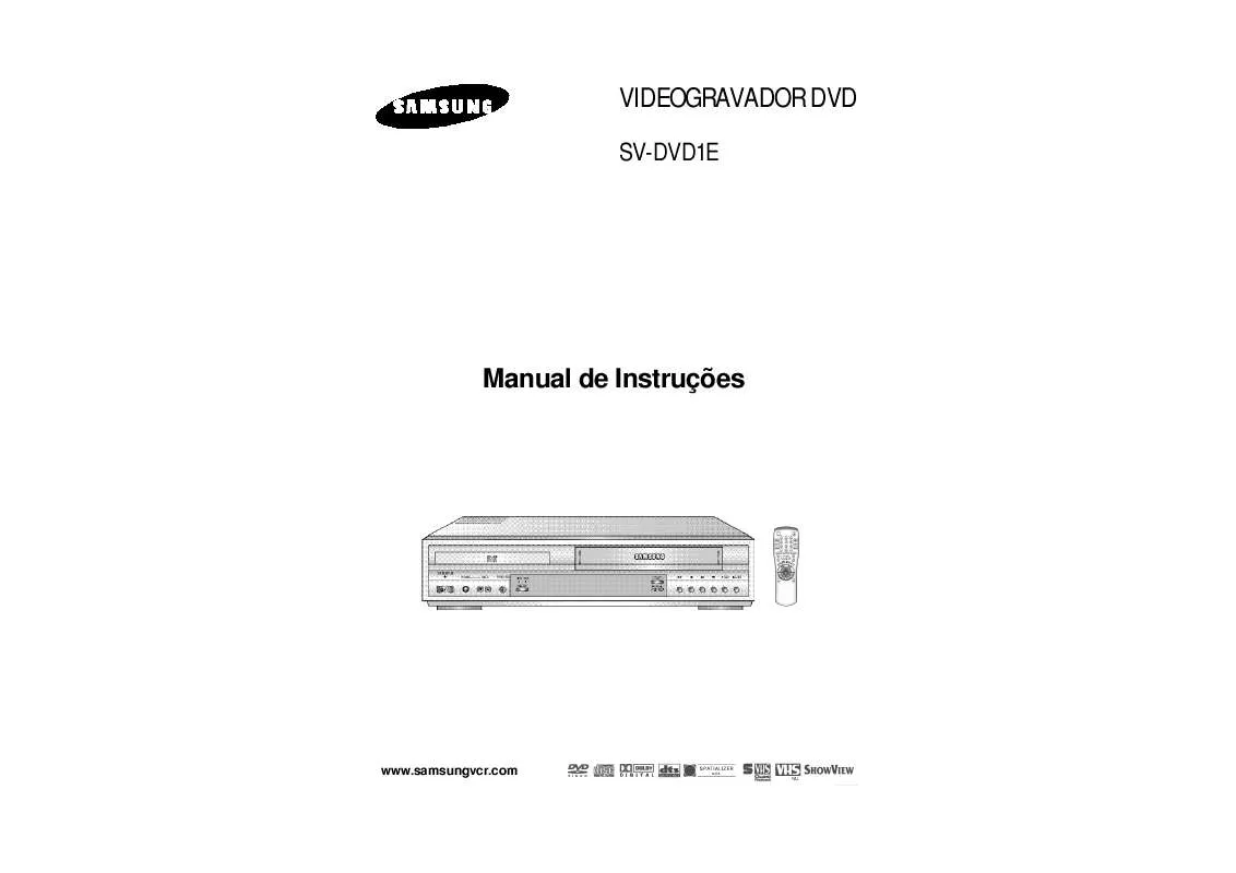 Mode d'emploi SAMSUNG SVDVD1E-XEP