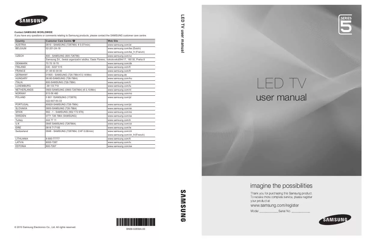 Mode d'emploi SAMSUNG UE-32C5100QW