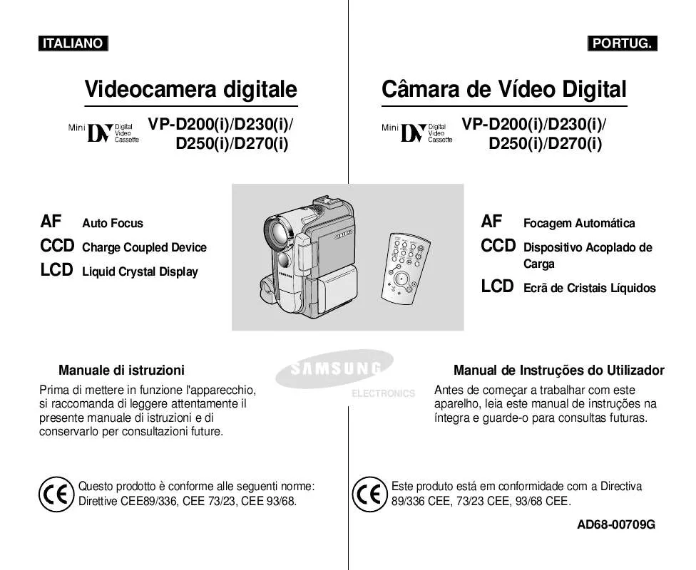 Mode d'emploi SAMSUNG VP-D200