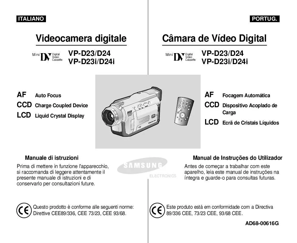 Mode d'emploi SAMSUNG VP-D24I