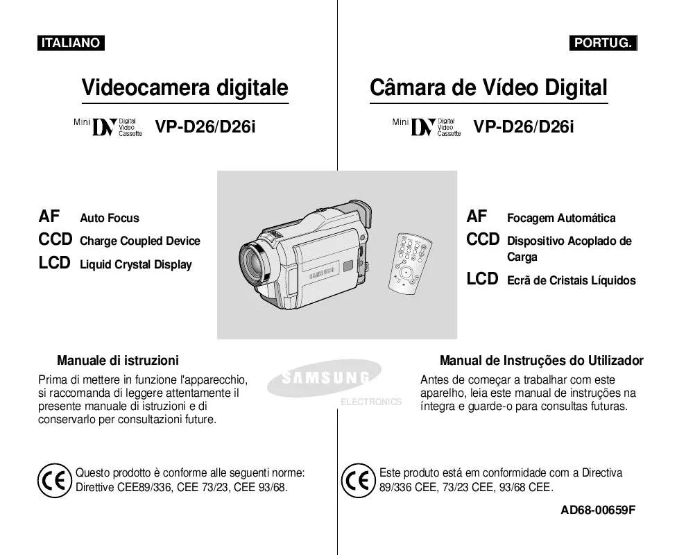 Mode d'emploi SAMSUNG VP-D26I