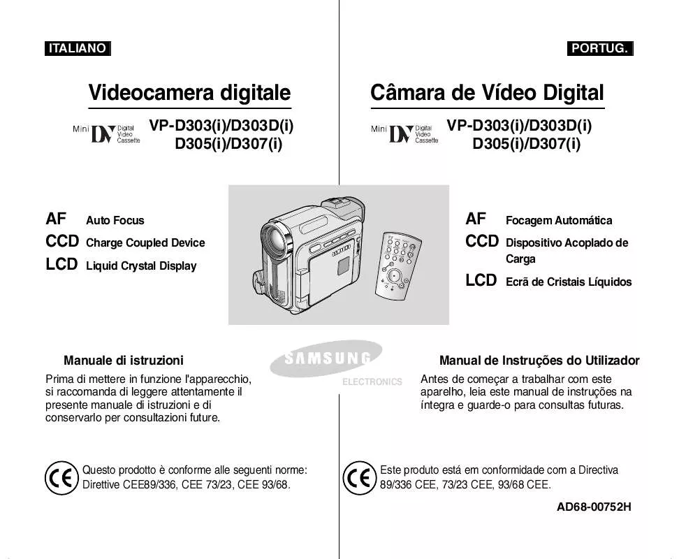 Mode d'emploi SAMSUNG VP-D301