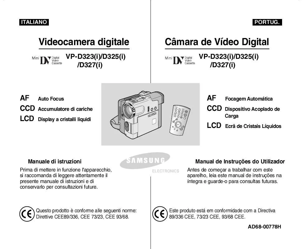 Mode d'emploi SAMSUNG VP-D325I