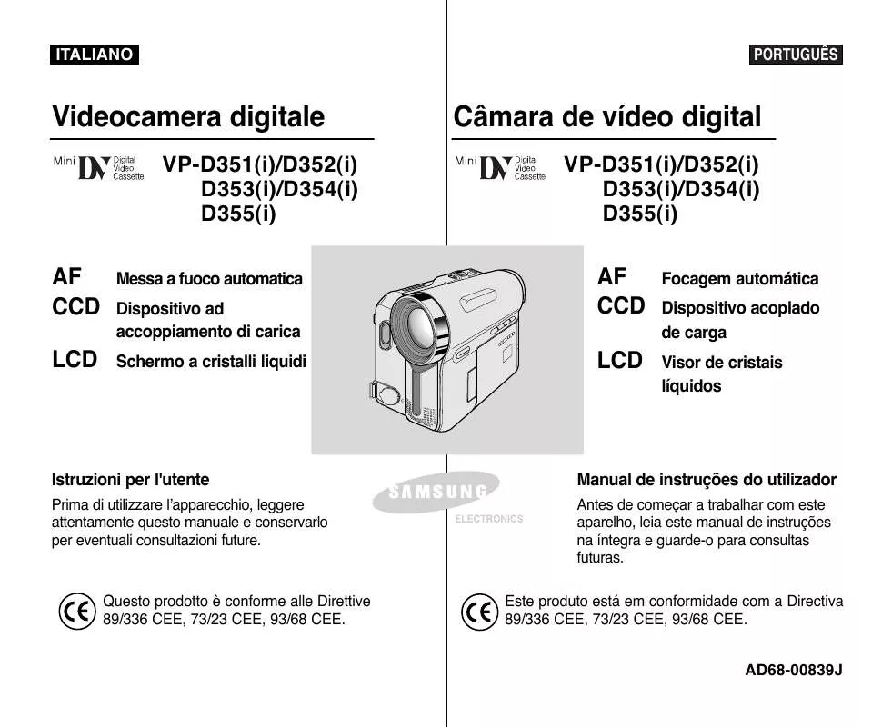 Mode d'emploi SAMSUNG VP-D352