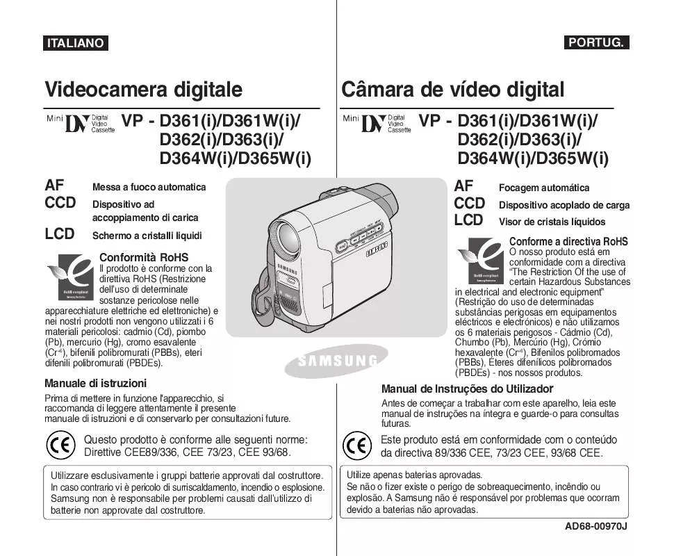 Mode d'emploi SAMSUNG VP-D361