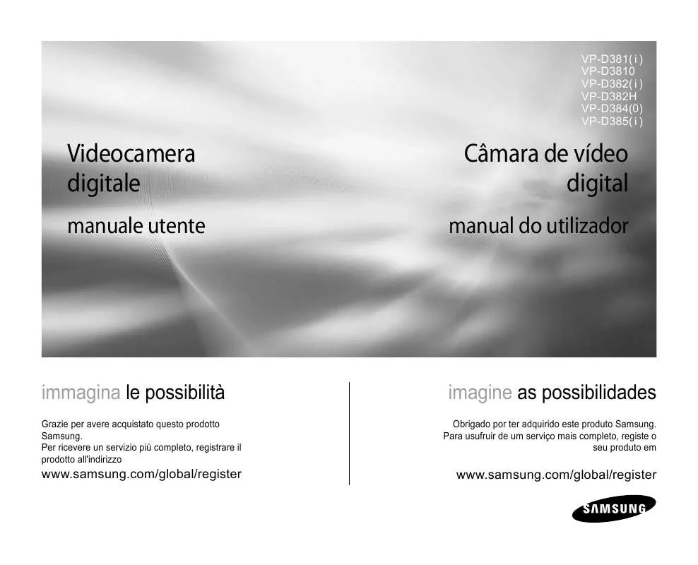 Mode d'emploi SAMSUNG VP-D381