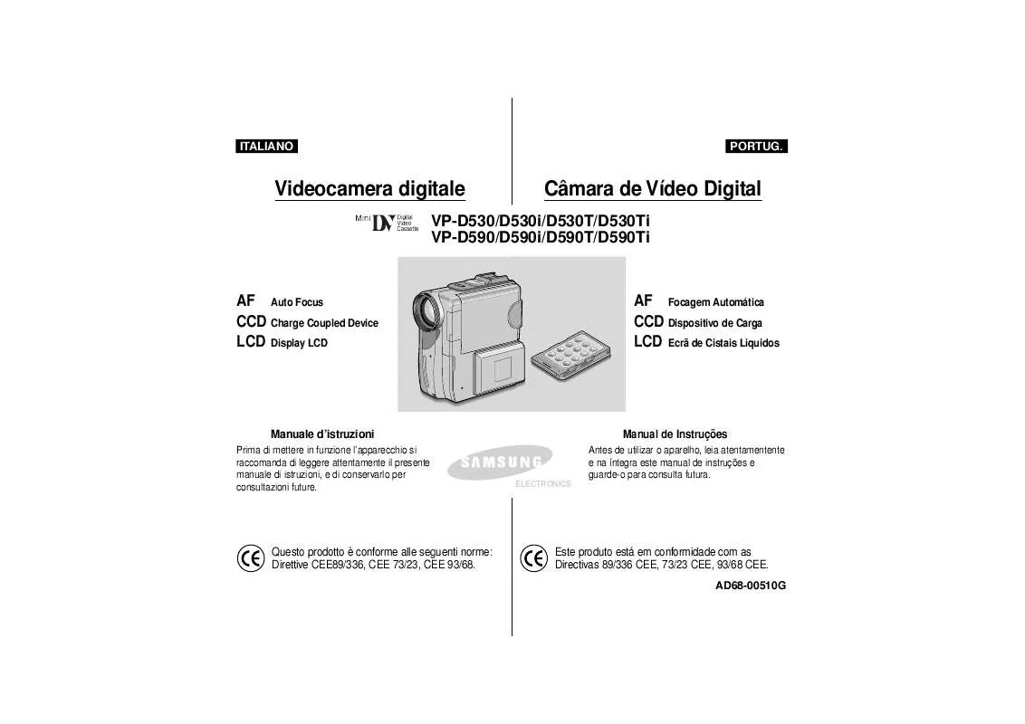 Mode d'emploi SAMSUNG VP-D590RI