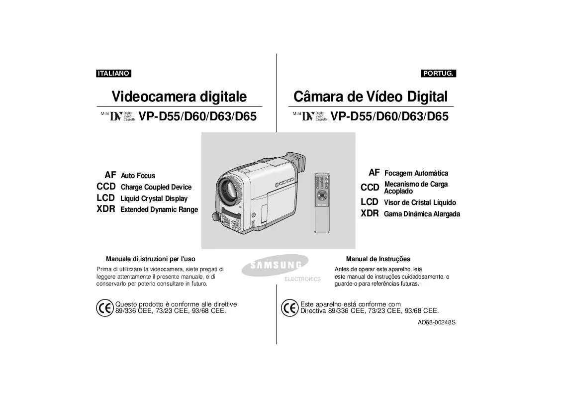 Mode d'emploi SAMSUNG VP-D60