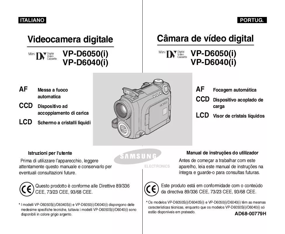 Mode d'emploi SAMSUNG VP-D6050I