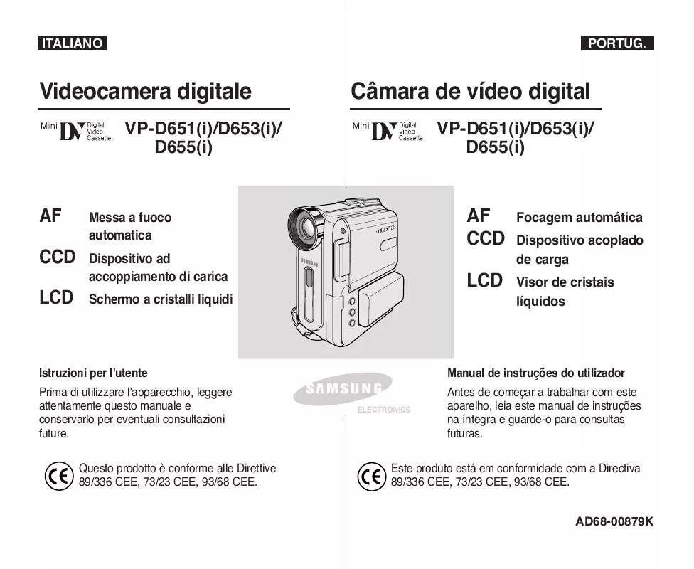 Mode d'emploi SAMSUNG VP-D653