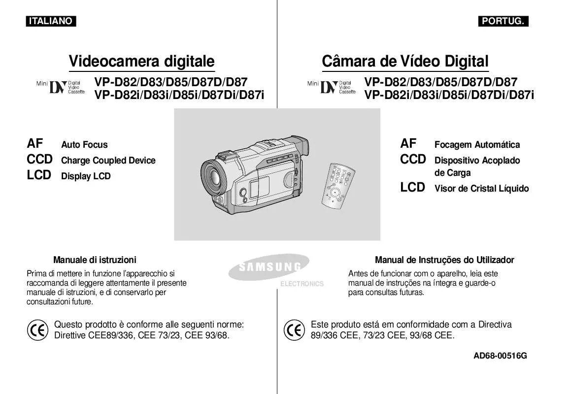 Mode d'emploi SAMSUNG VP-D83