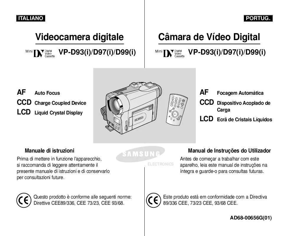 Mode d'emploi SAMSUNG VP-D93